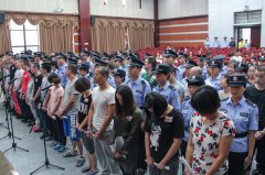 传奇一条龙转载:杭州特大传销案53名被告站满审判区